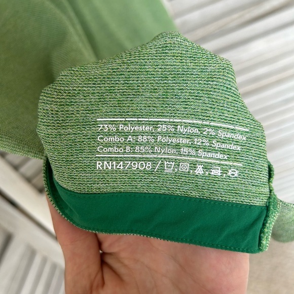 Outdoor Voices Men’s Performance Polo Short Sleeve Size Medium Green - Picture 4 of 4